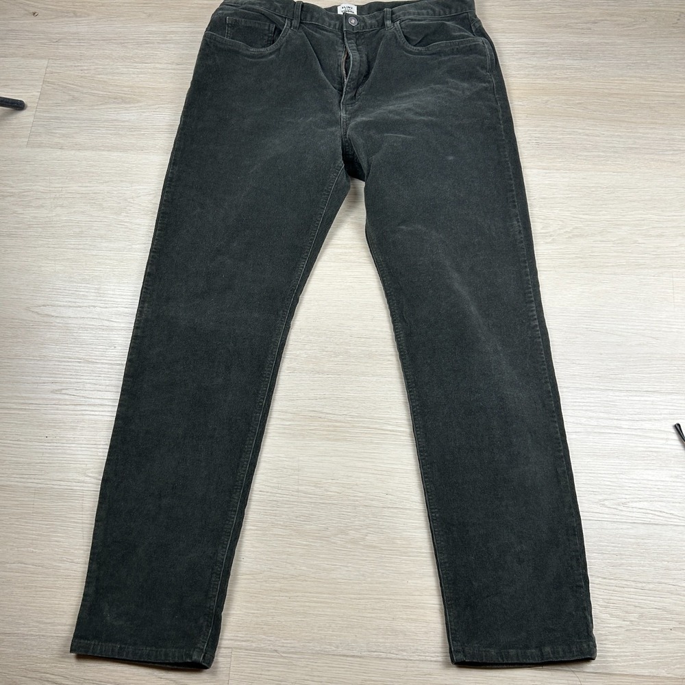 Flint and Tinder 36x32 Mens Olive Dark Green Fine Wale Corduroy Tapered Fit Pant